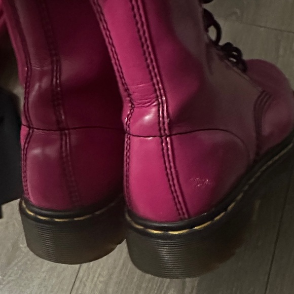 Dr. Martens Fuchsia Combat Boots - Picture 4 of 7